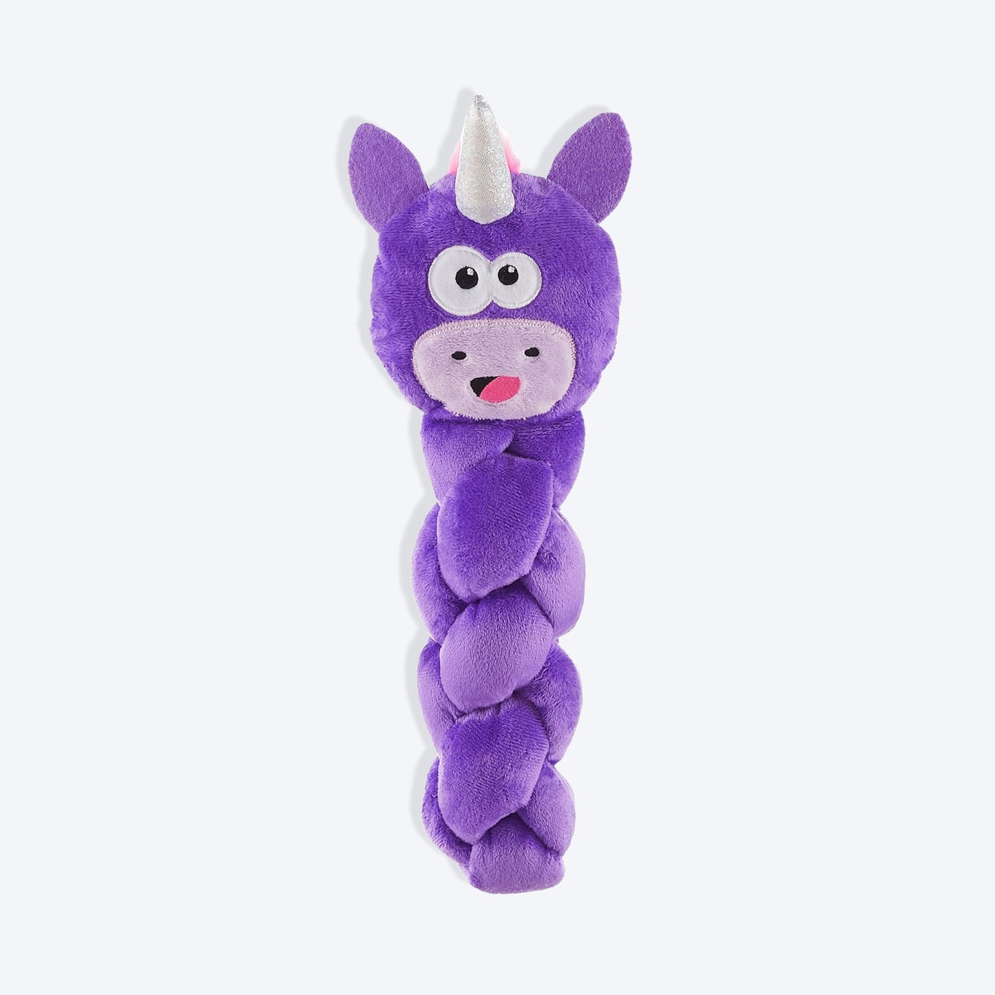 Outward Hound Twistiez Unicorn Plush With Interactive Toy For Dog - Purple - L - Heads Up For Tails