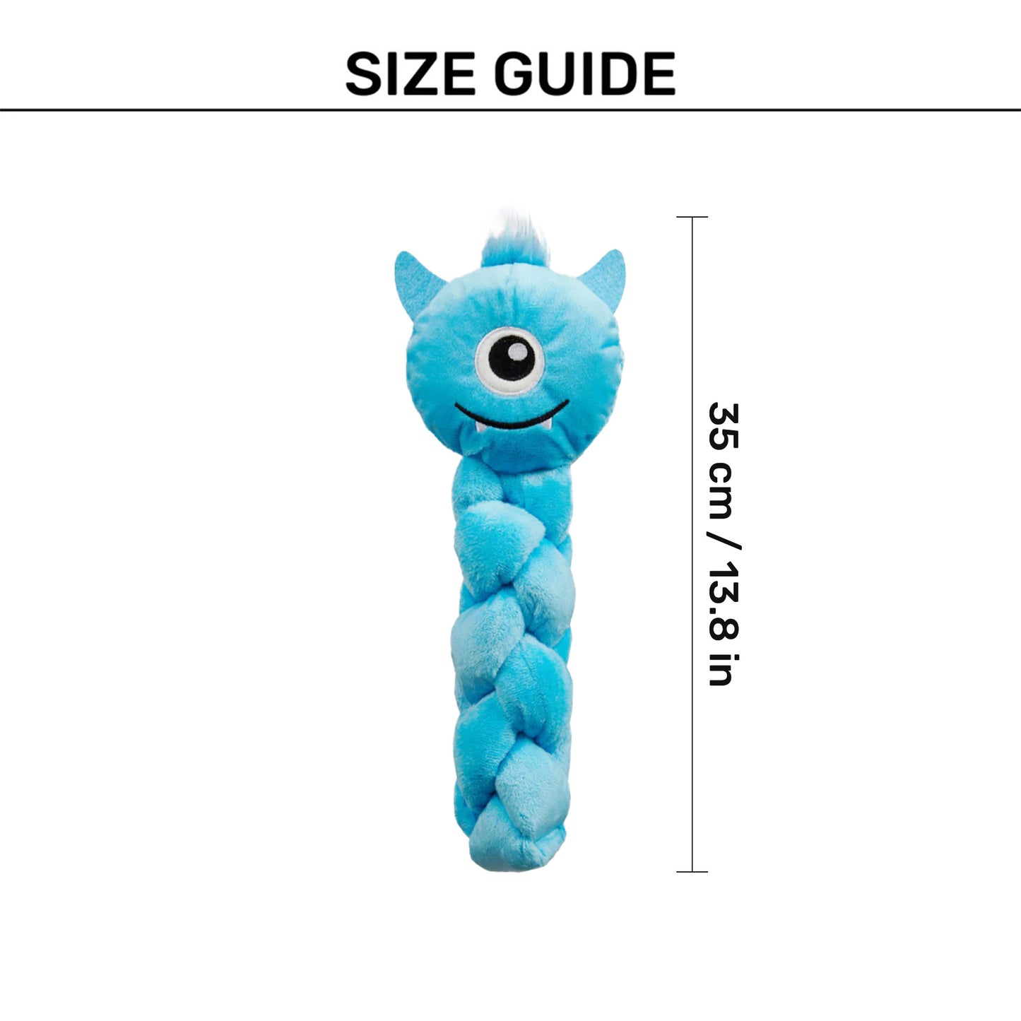 Outward Hound Twistiez Monster Plush With Interactive Toy For Dog - Blue - L - Heads Up For Tails