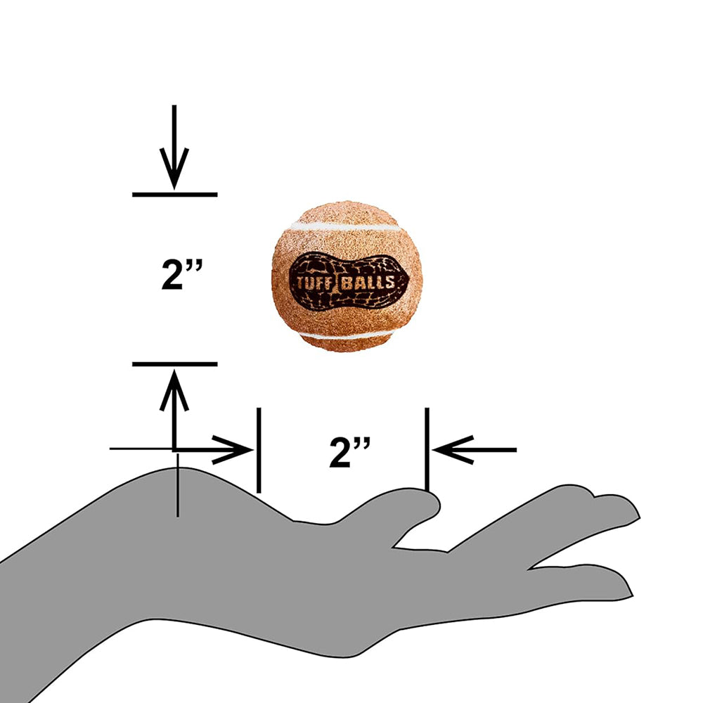 Petsport Tuff Balls Junior Dog Toy - Peanut Butter (Pack Of 2)_04