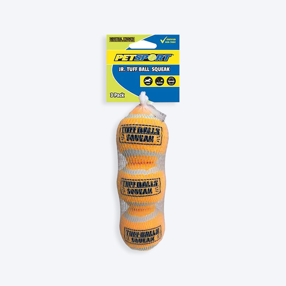 Petsport Tuff Balls Squeak - Medium (Pack Of 3)_01