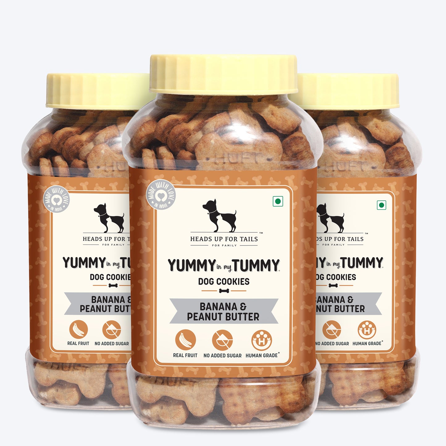 HUFT YIMT Banana & Peanut Butter Dog Biscuits - Heads Up For Tails