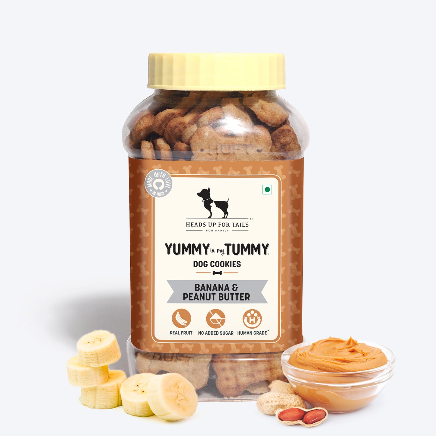 HUFT YIMT Banana & Peanut Butter Dog Biscuits - Heads Up For Tails