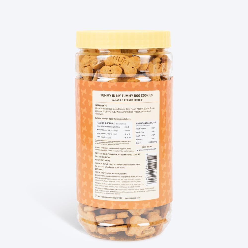 HUFT YIMT Banana & Peanut Butter Dog Biscuits - Heads Up For Tails