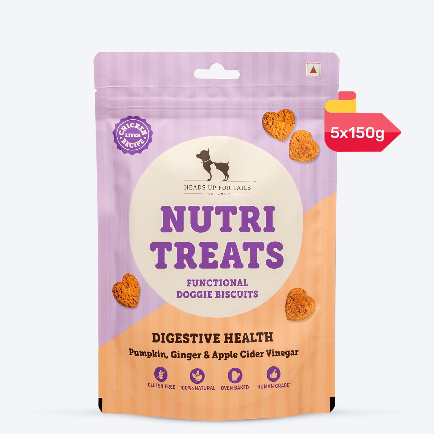 HUFT Nutri Treats For Dogs - Digestive Health - 150 g - Heads Up For Tails