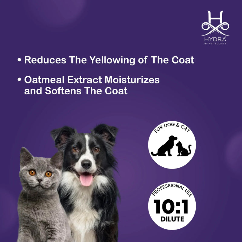 Hydra Groomers Whitening Shampoo For Dog & Cat - 1 Ltr - Heads Up For Tails