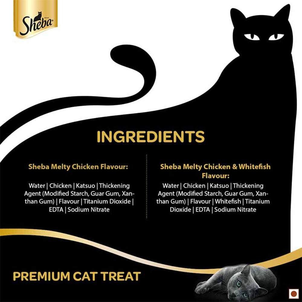 Sheba Melty Sasami Chicken Flavour Cat Treat - 48 gm Packs - Heads Up For Tails