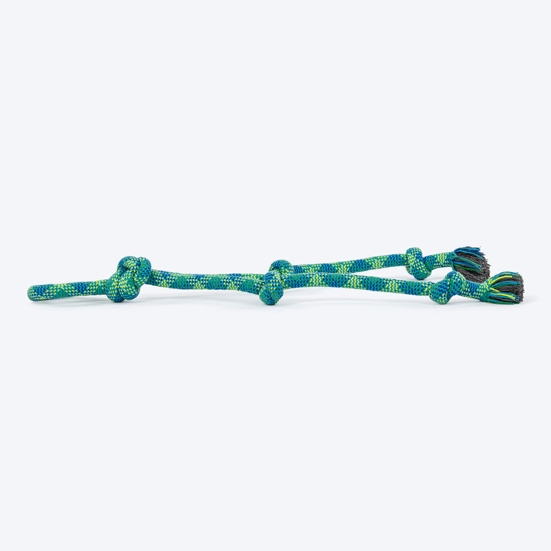 HUFT Tuggables Mighty Knots Rope Toy For Dog - Blue & Green - Heads Up For Tails