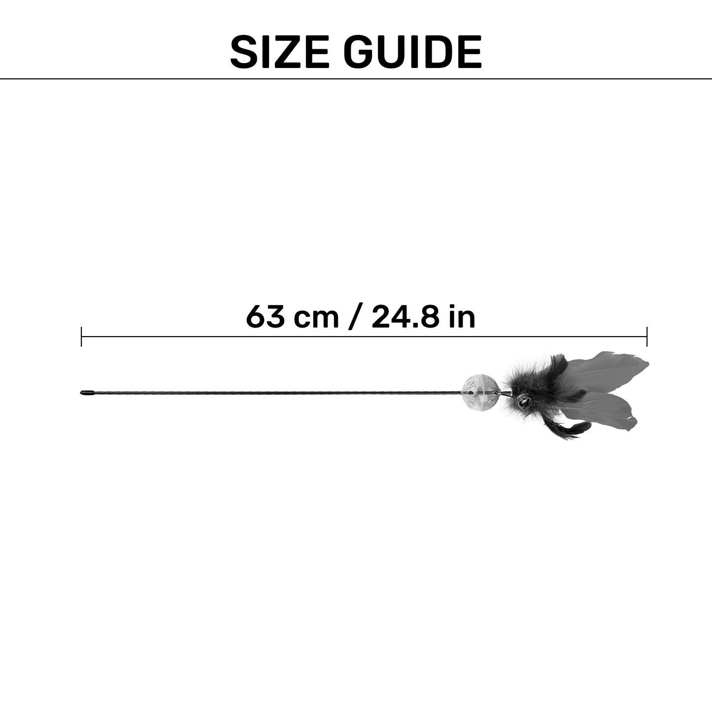 HUFT Midnight Wand Toy For Cat - Assorted - Heads Up For Tails