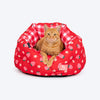 HUFT Purrfect Perch Bed For Cat & Puppy - Red and Pink - Heads Up For Tails