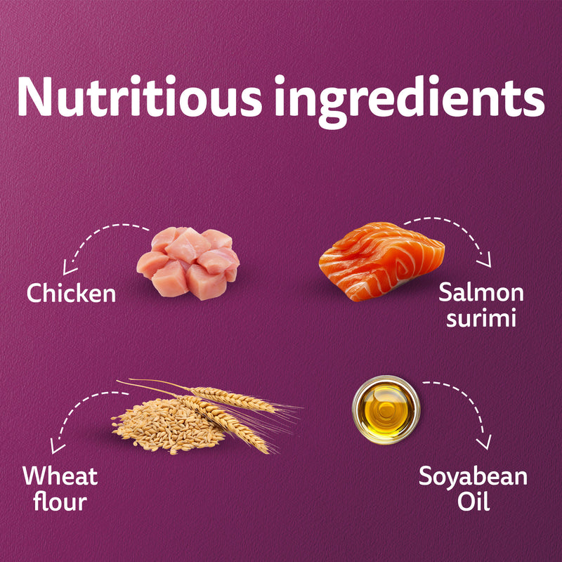 Whiskas Chicken With Salmon In Jelly Wet Food For Junior (2-12 Months) Kitten - 80 gm Pack - Heads Up For Tails