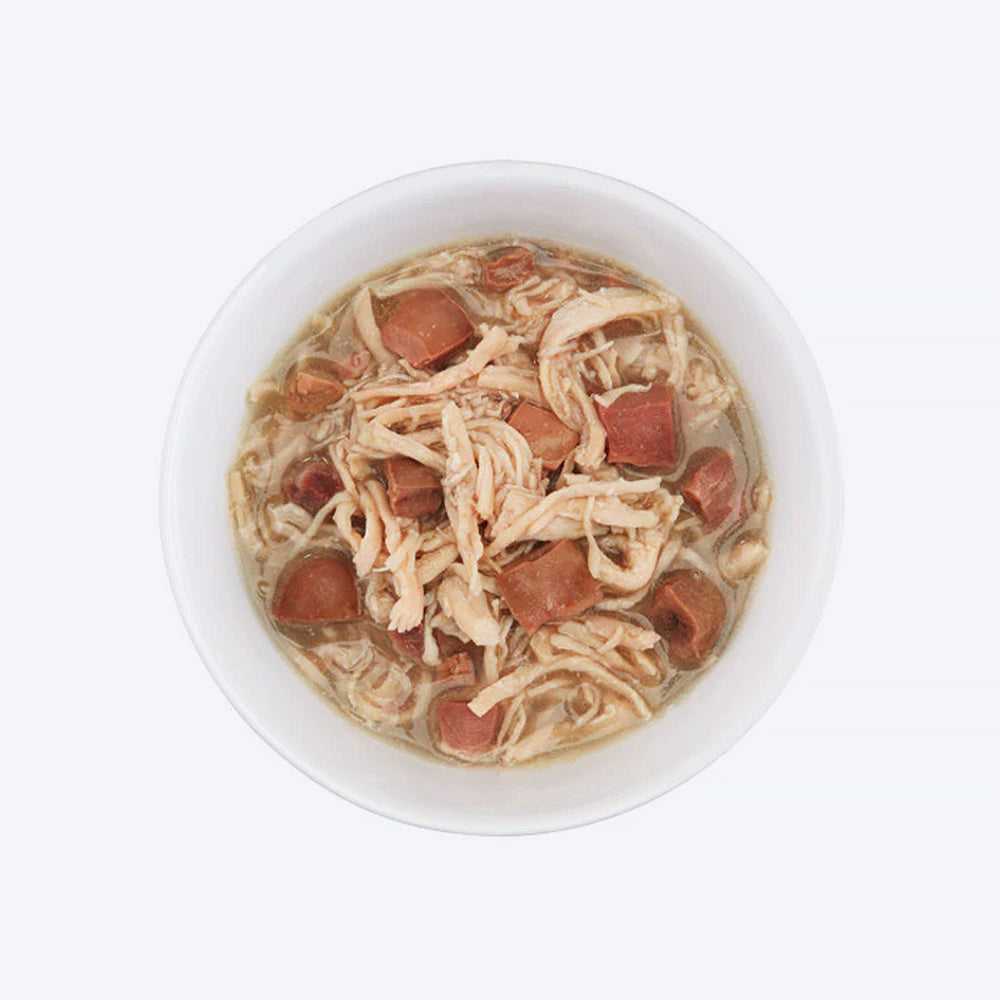 Schesir After Dark Chicken In Broth Wet Food For Adult Cat - 80 gm - Heads Up For Tails