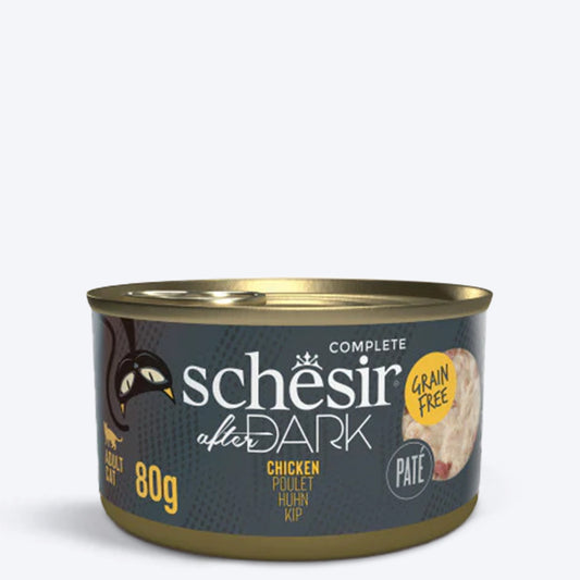 Schesir After Dark Chicken Pate Wet Food For Adult Cat - 80 gm - Heads Up For Tails
