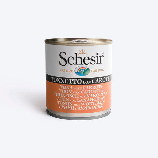 Schesir Tuna With Carrots Adult Dog Wet Food - 285 g - Heads Up For Tails
