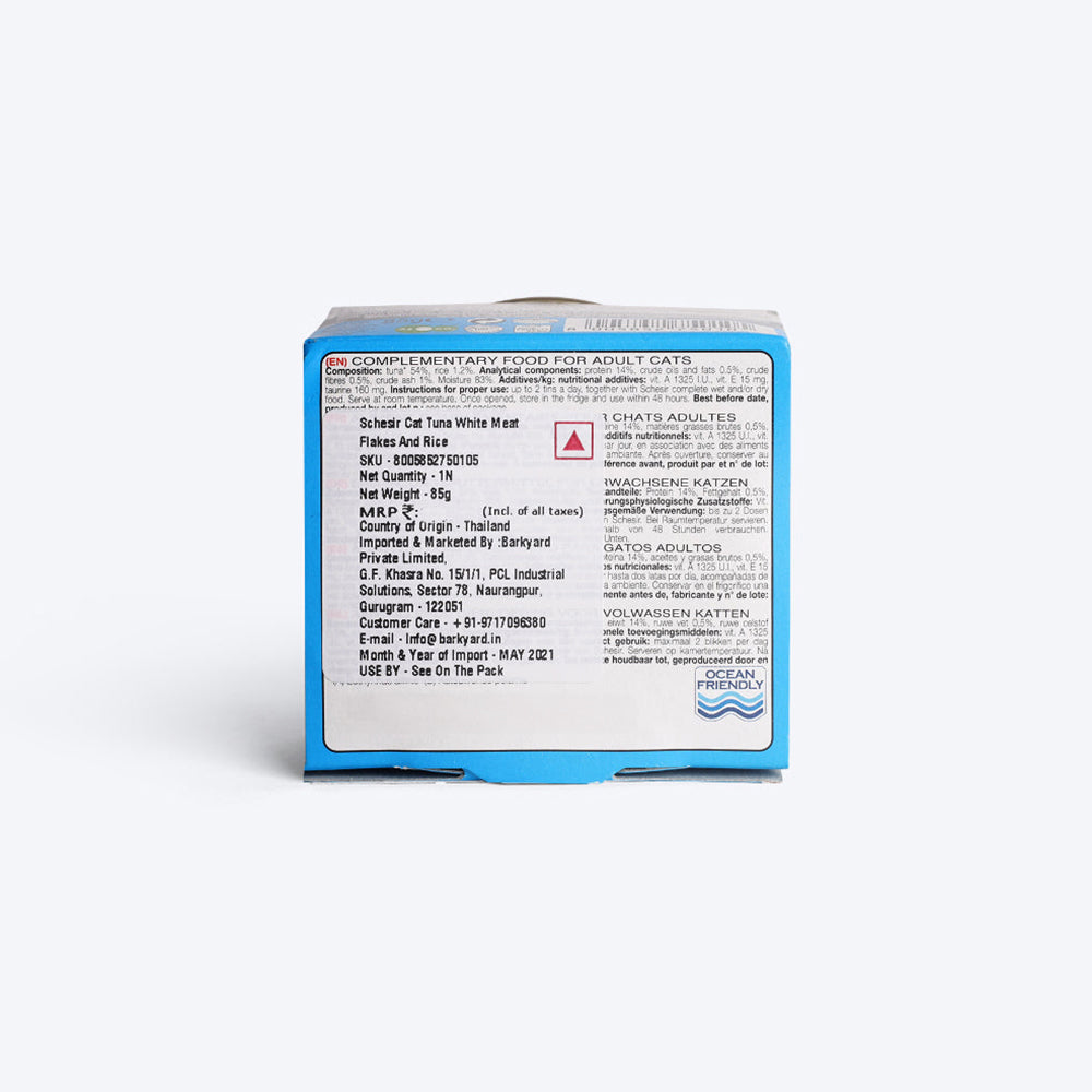 Schesir 54% Tuna Natural Style Wet Cat Food - 85 g - Heads Up For Tails