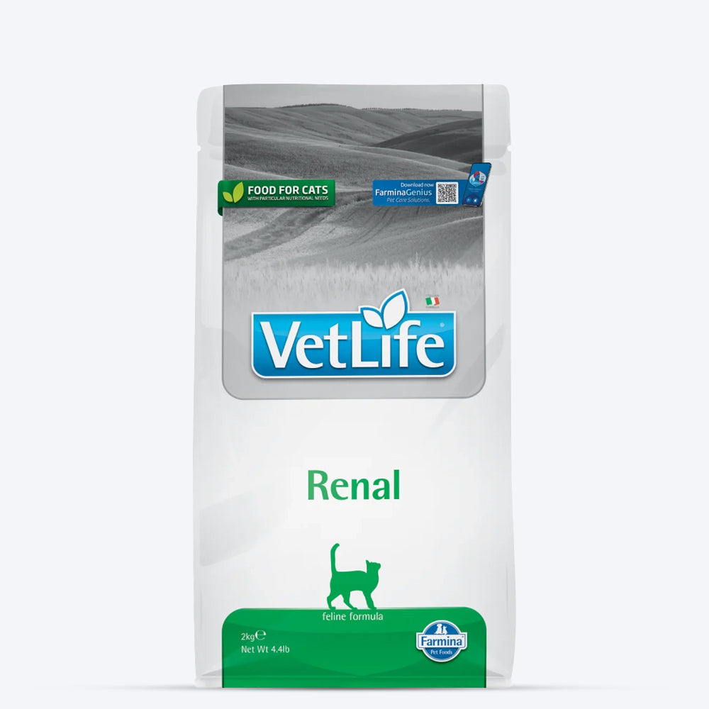 Farmina Vet Life Renal Feline Formula Dry Food For Cat - 2 kg - Heads Up For Tails