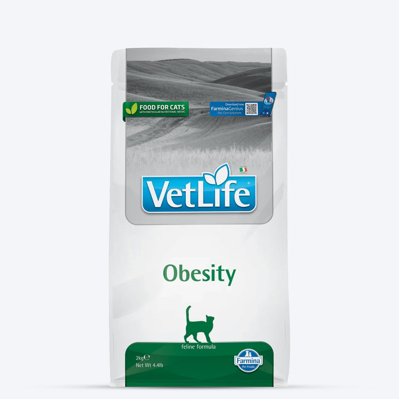 Farmina Vet Life Obesity Feline Formula Dry Food For Cat - 2Kg - Heads Up For Tails