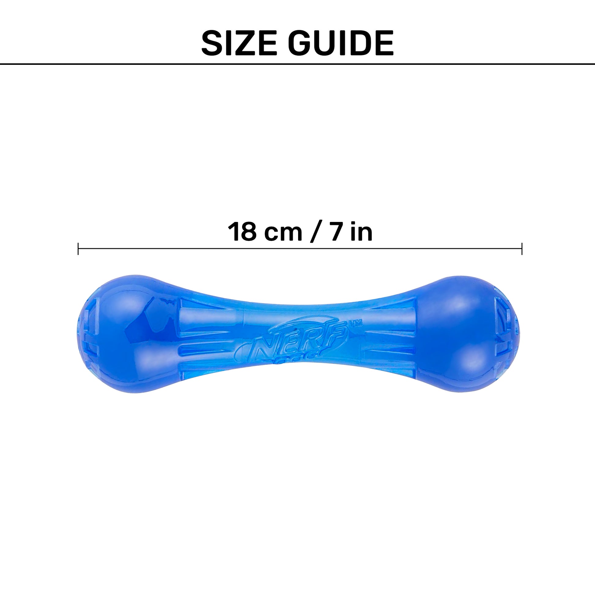 NERF DOG Ultra Tuff Bone Chew Toy For Dog - Blue - Heads Up For Tails