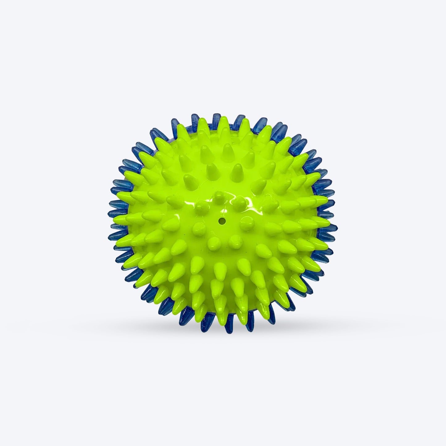 NERF DOG Spike Squeak Ball Toy For Dog - Green & Blue - 9.5 cm - Heads Up For Tails