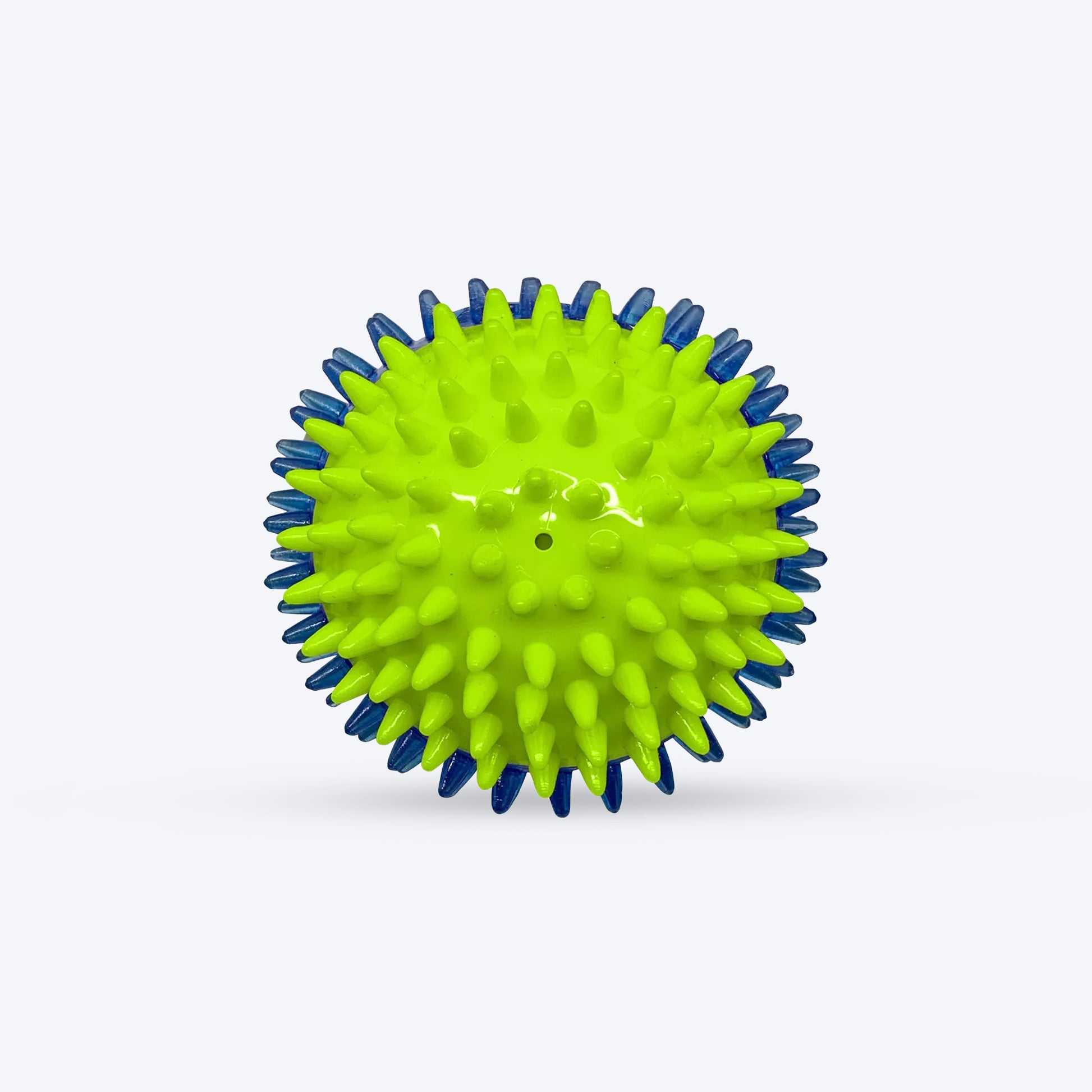 NERF DOG Spike Squeak Ball Toy For Dog - Green & Blue - 9.5 cm - Heads Up For Tails