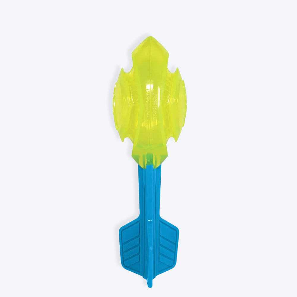 NERF DOG Squeak Vortex Interactive Toy For Dog - Blue & Green - Heads Up For Tails