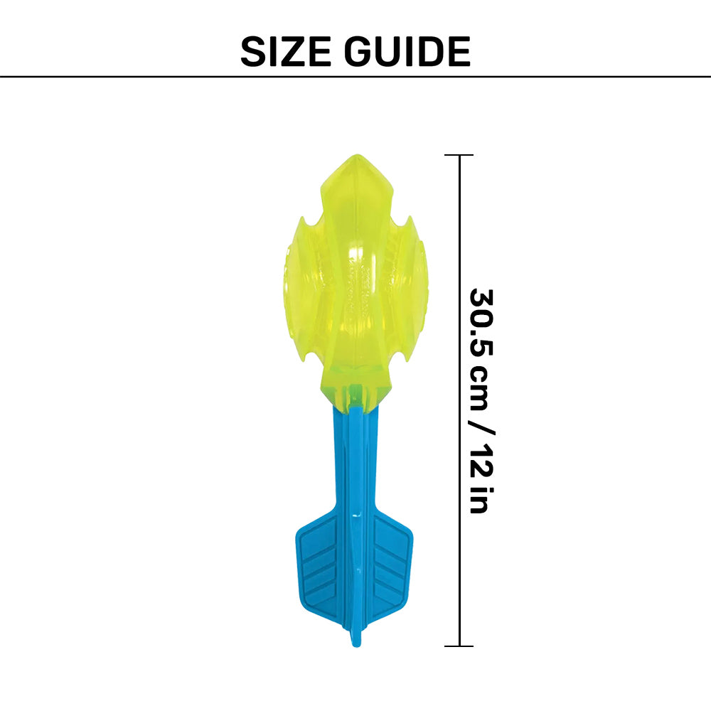 NERF DOG Squeak Vortex Interactive Toy For Dog - Blue & Green - Heads Up For Tails