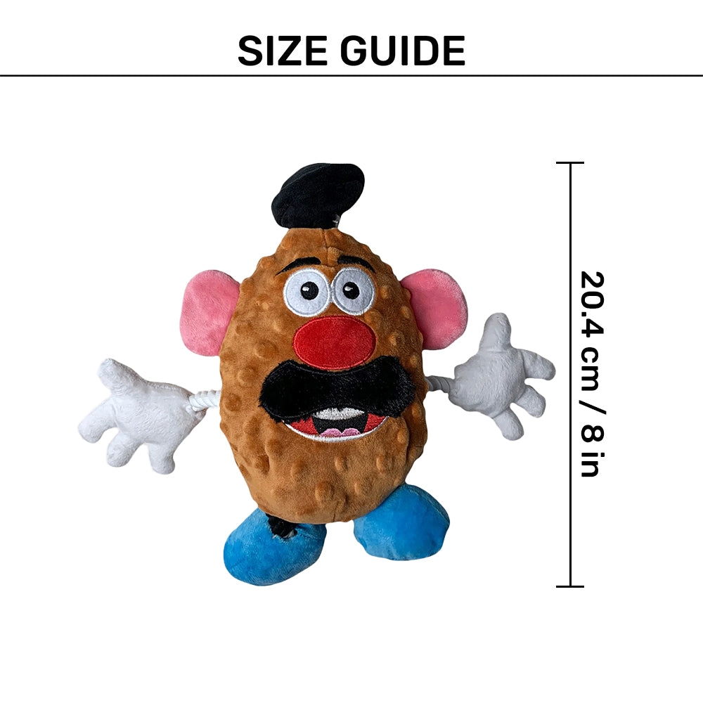 Hasbro Mr. Potato Head With Squeak & Crinkle Plush Toy For Dog - Heads Up For Tails