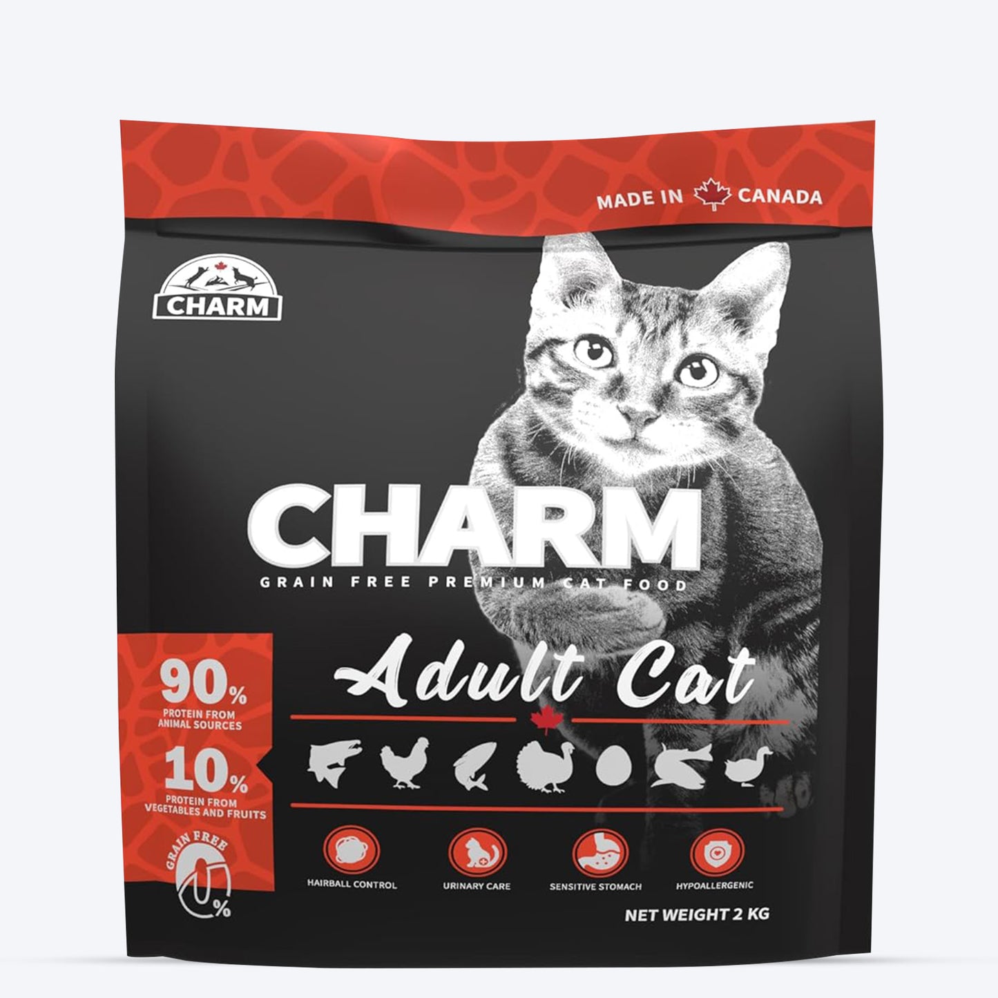Charm Premium Grain Free Dry Food For Adult Cat - Heads Up For Tails