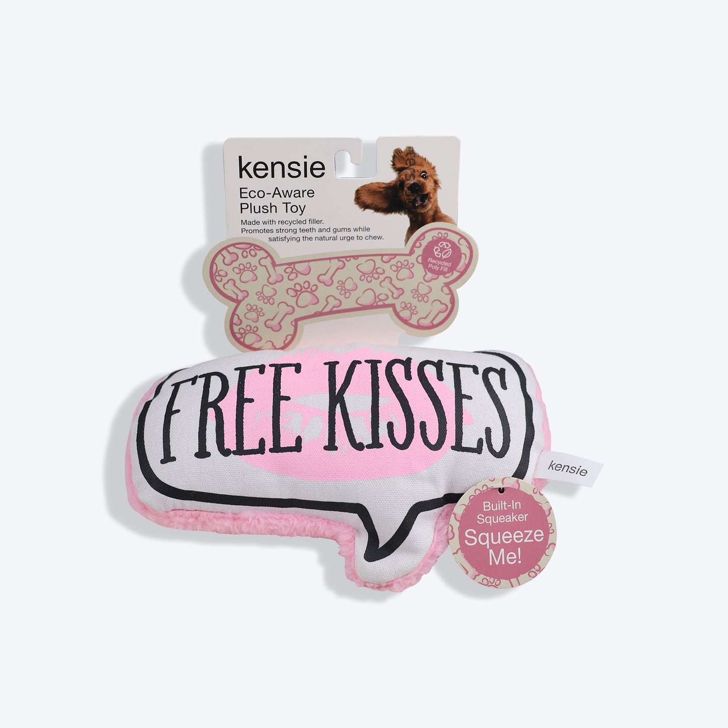 Black+Decker Free Kisses With Sound Plush Toy For Dogs - Pink & White_02