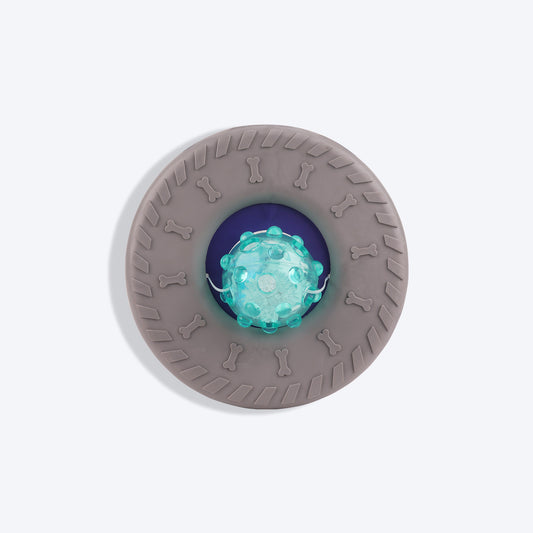 Black+Decker Flying Disk With Light Ball Fetch Toy For Dogs - Grey - Heads Up For Tails