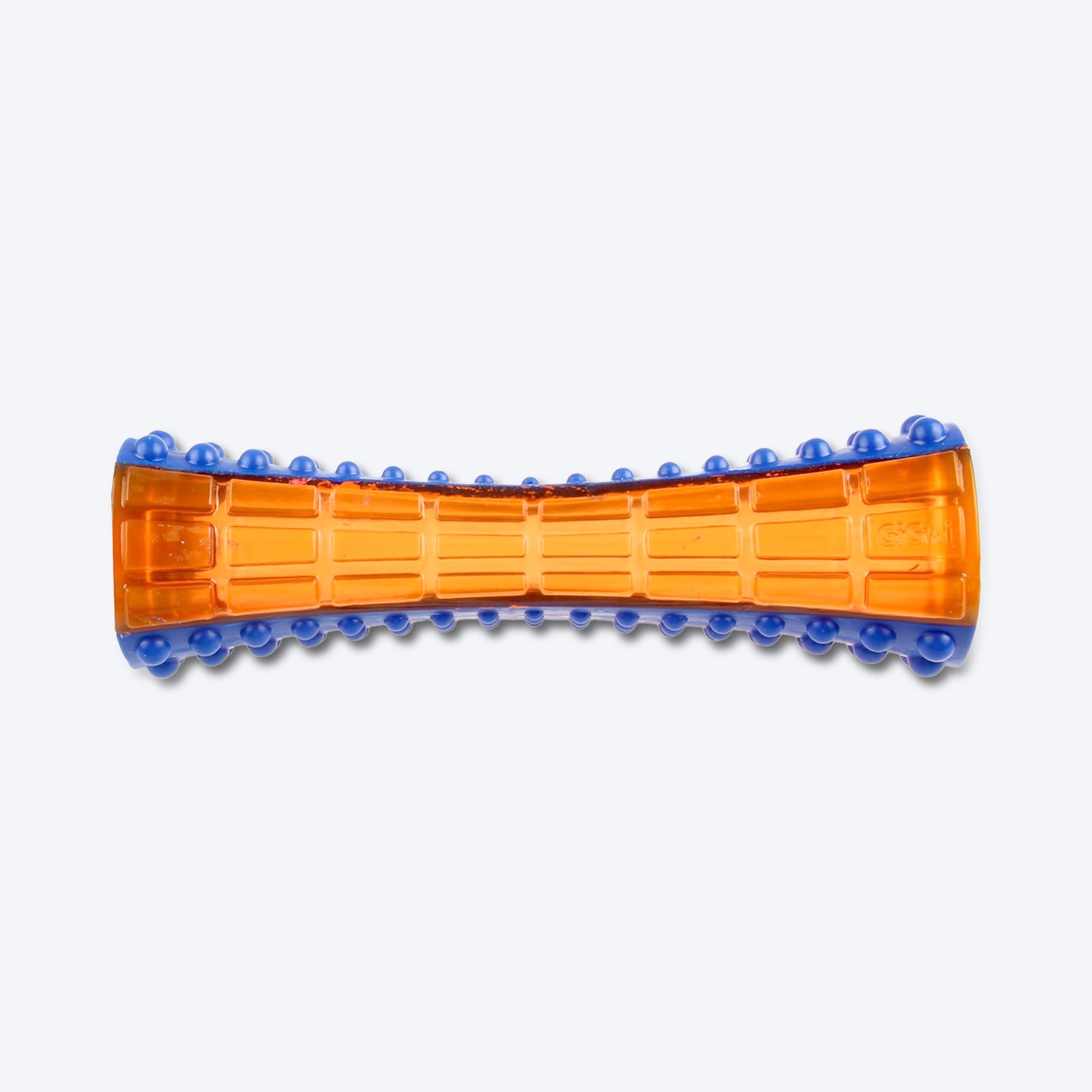 GiGwi Johnny Stick With Squeaker Chew Toy For Puppy - Orange & Blue - Heads Up For Tails