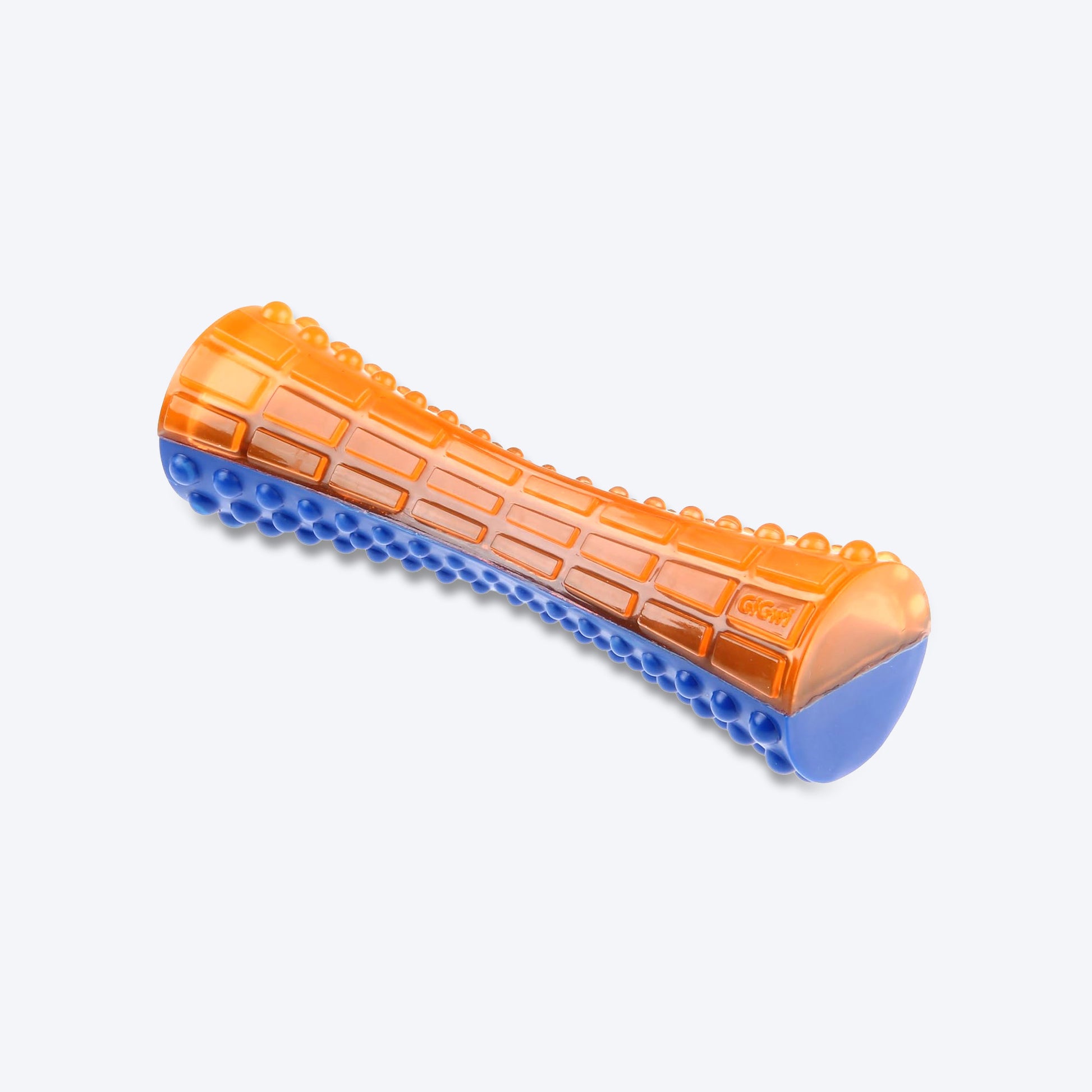 GiGwi Johnny Stick With Squeaker Chew Toy For Puppy - Orange & Blue - Heads Up For Tails
