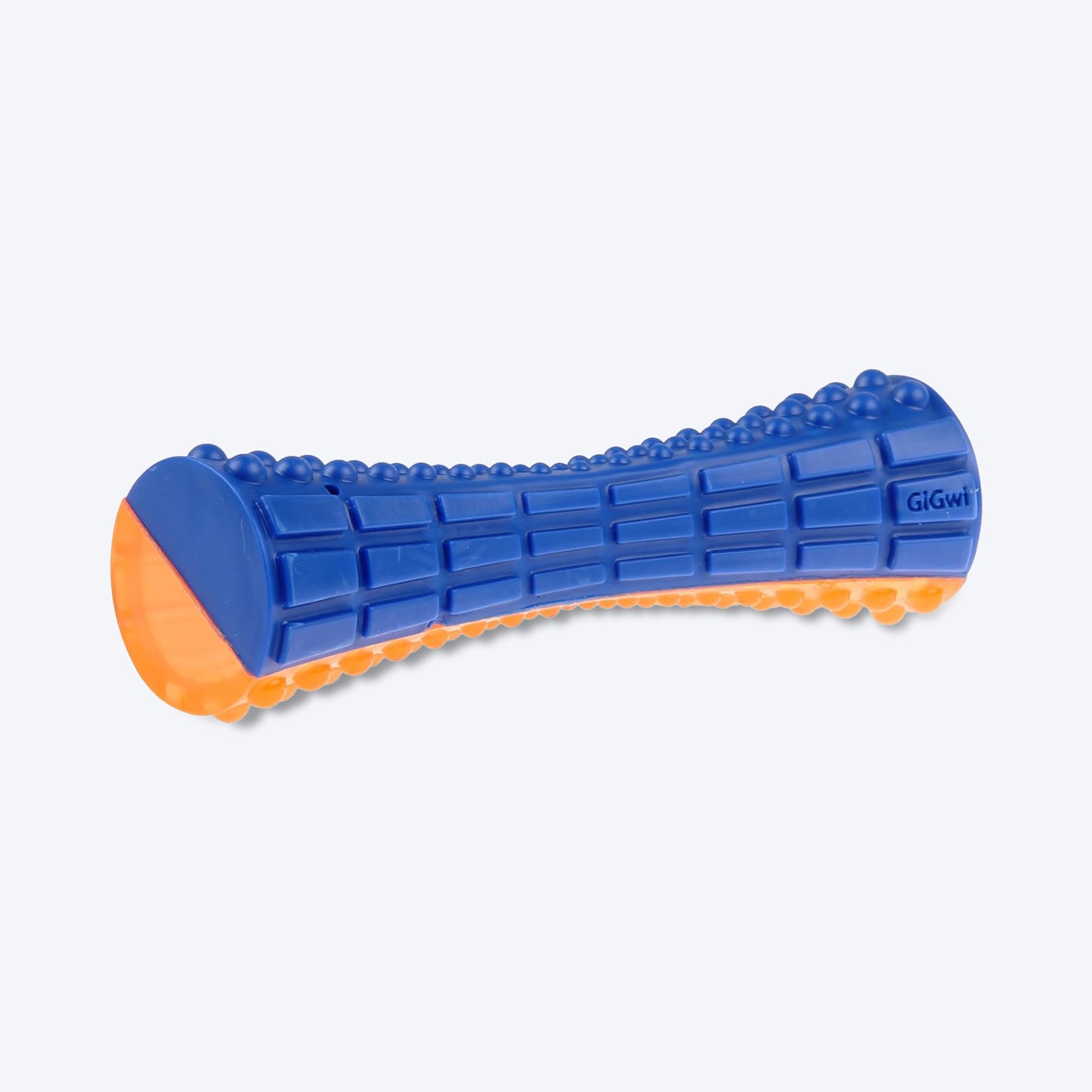 GiGwi Johnny Stick With Squeaker Chew Toy For Puppy - Orange & Blue - Heads Up For Tails