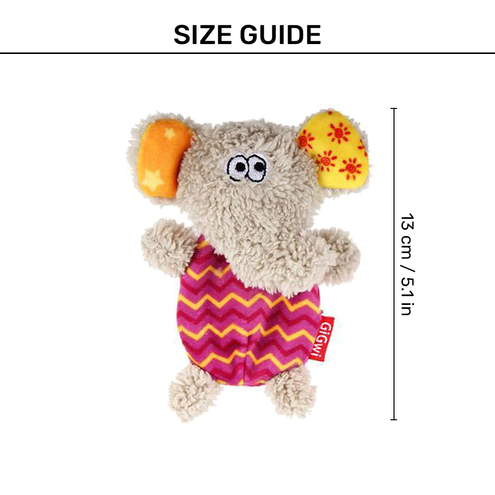 GiGwi Elephant Plush Friendz With Refillable Squeaker Dog Toy - Small_05