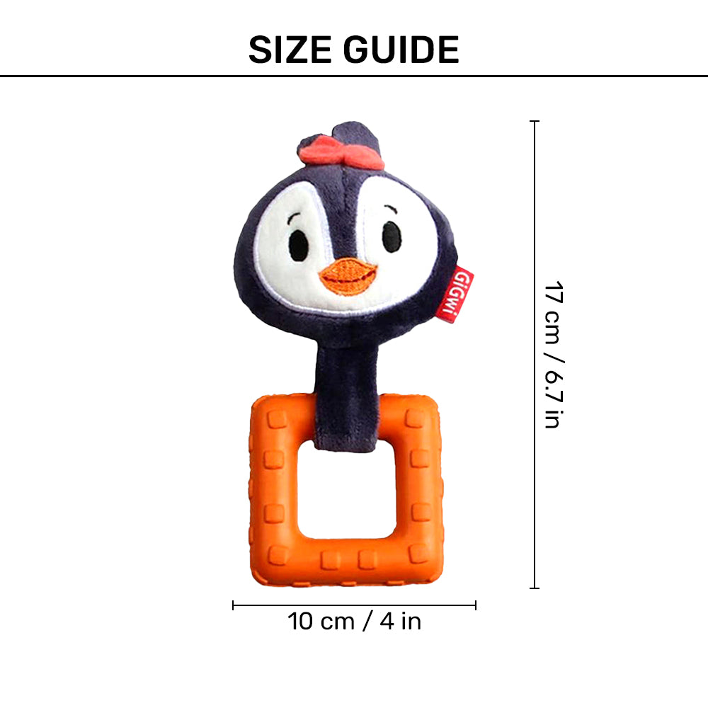 GiGwi Suppa Puppa Pengiun With Squeaker Inside Dog Toy - Small - Heads Up For Tails