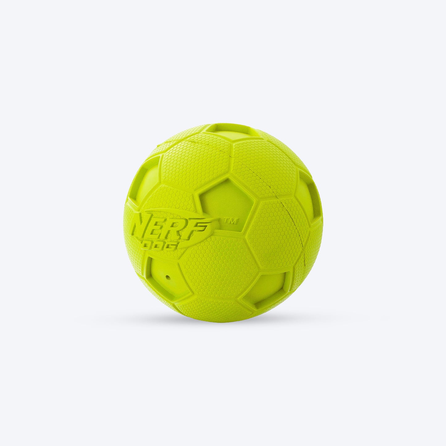 NERF DOG Soccer Squeak Ball Toy For Dog - Green - 10.2 cm - Heads Up For Tails