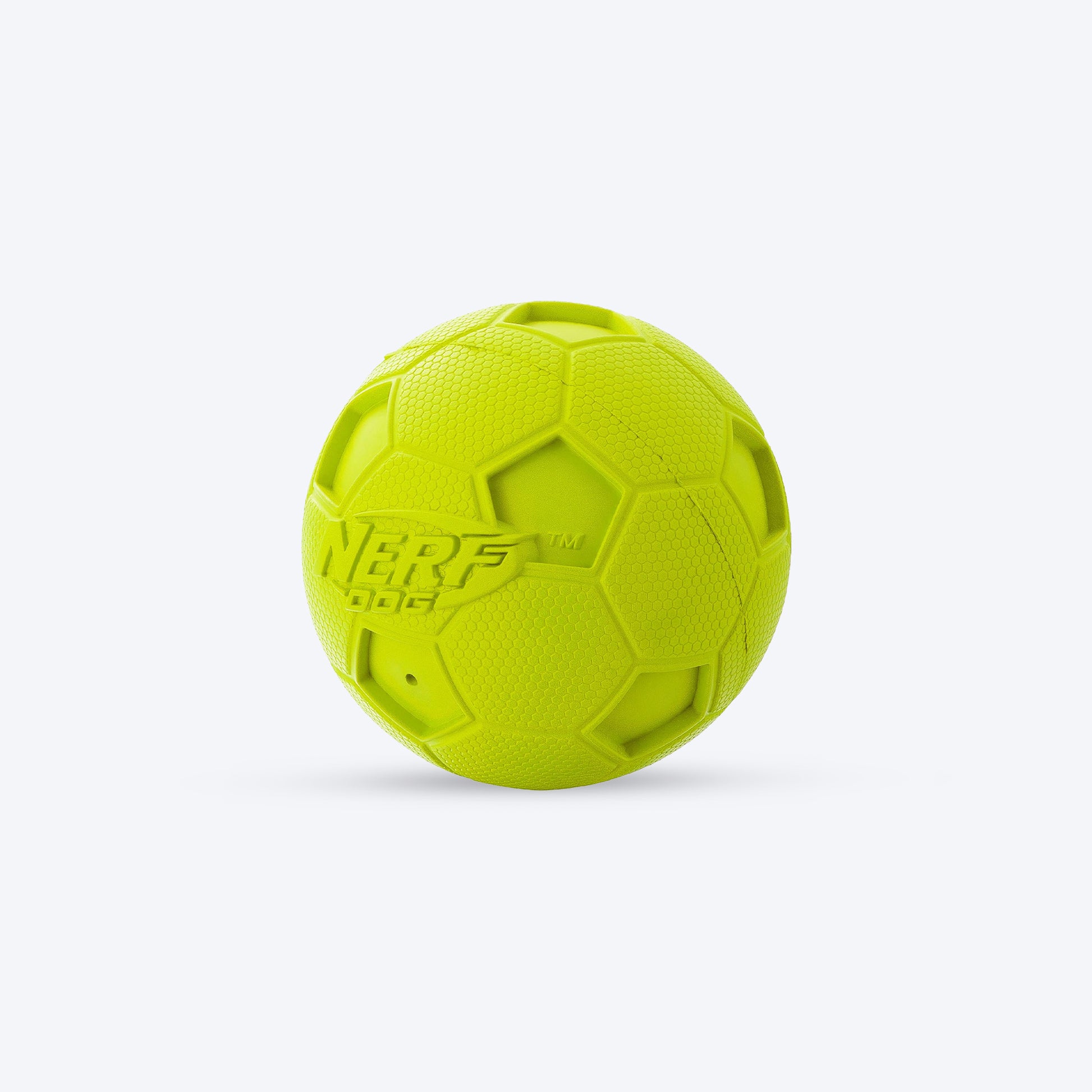 NERF DOG Soccer Squeak Ball Toy For Dog - Green - 10.2 cm - Heads Up For Tails