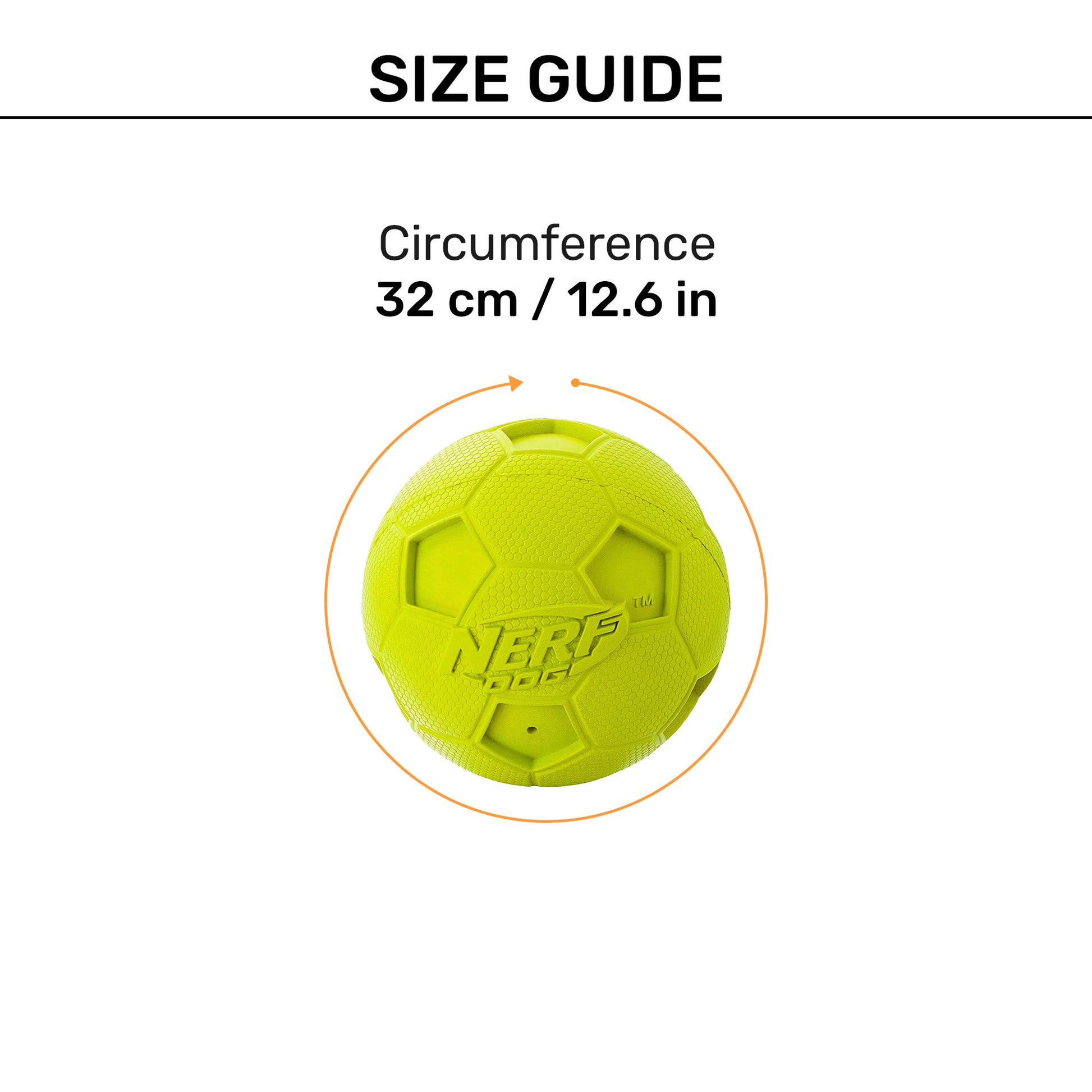 NERF DOG Soccer Squeak Ball Toy For Dog - Green - 10.2 cm - Heads Up For Tails