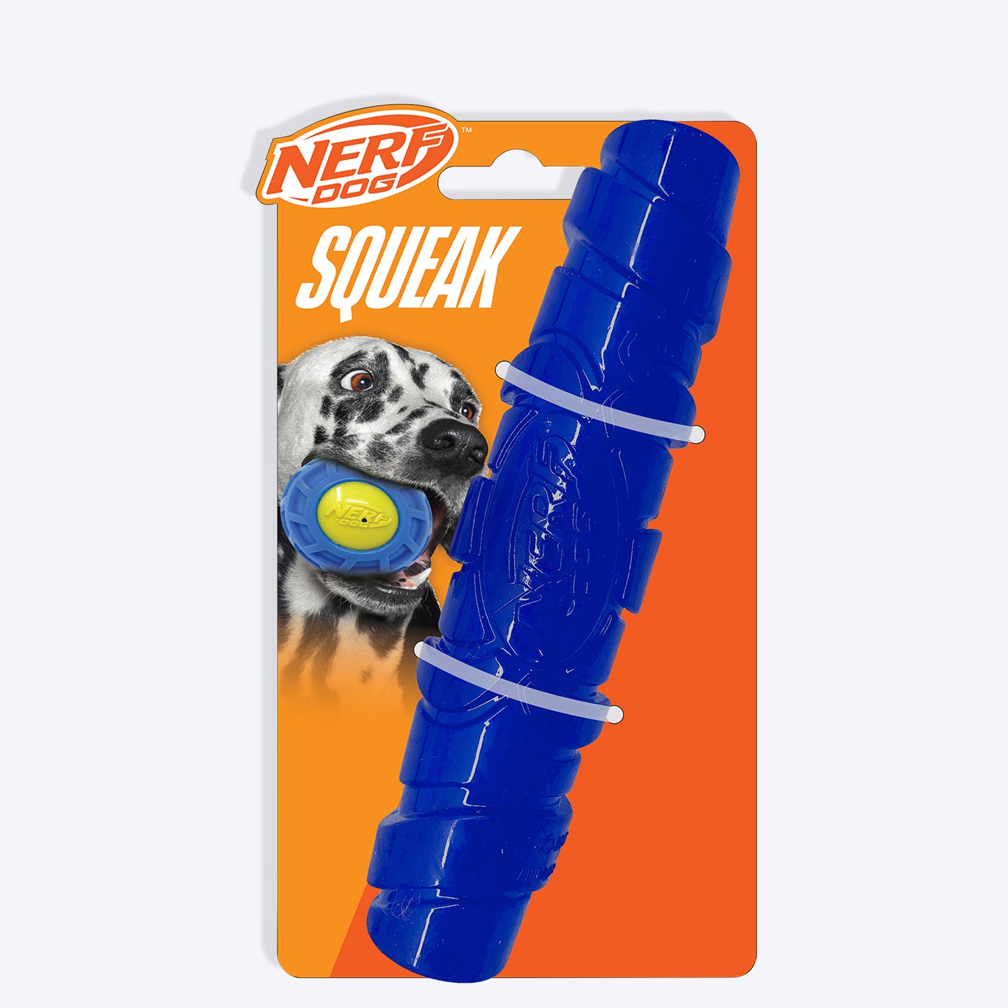 NERF DOG Squeak Stick Interactive Toy For Dog - Blue - Heads Up For Tails