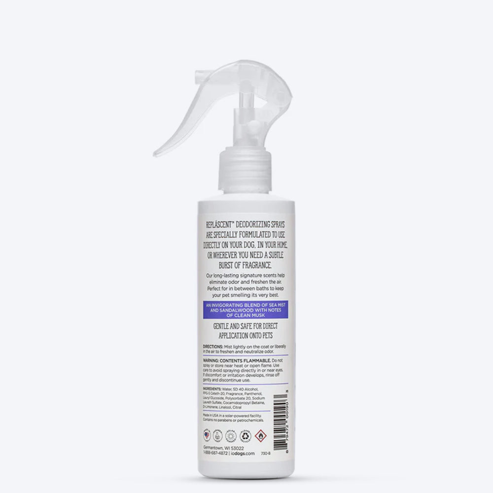 Isle of Dogs Replascent Deodorizing Spray For Dogs & Home - Violet + Sea Mist - 250 ml - Heads Up For Tails