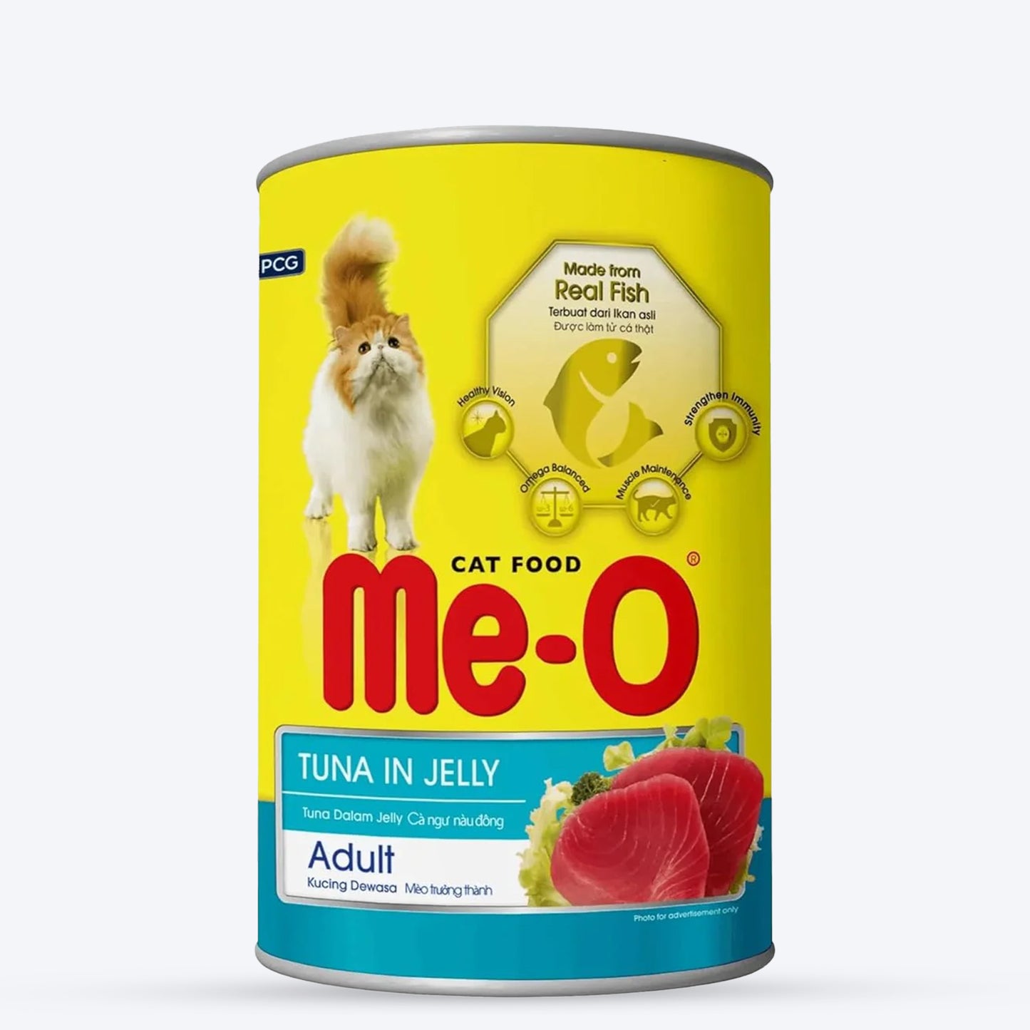 Me-O Tuna In Jelly Wet Food For Adult Cat - 400 gm - Heads Up For Tails