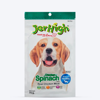 JerHigh Spinach Stick Dog Treats with Real Chicken Meat_01