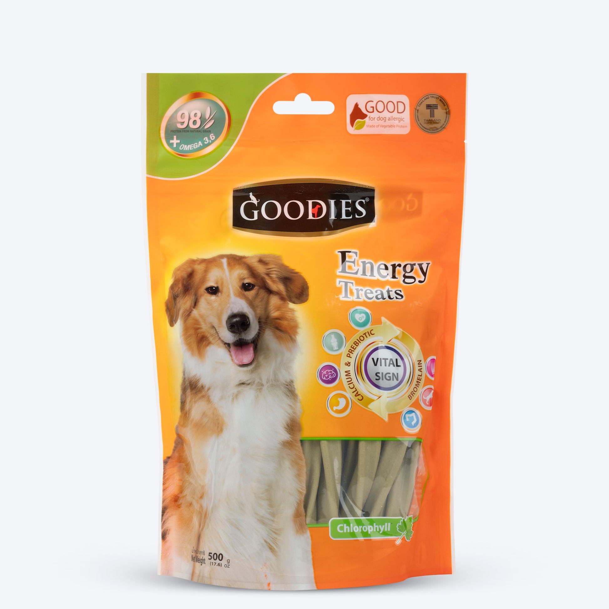 Goodies Energy Dog Treats - Chlorophyll - 500 g - Heads Up For Tails