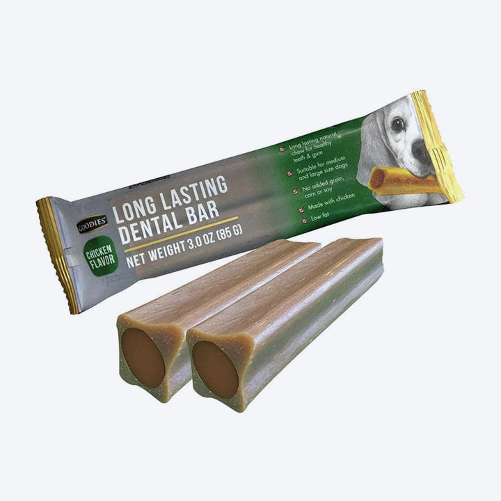 Goodies Chicken Long Lasting Dental Bar Treats For Dog - 85 gm - Heads Up For Tails