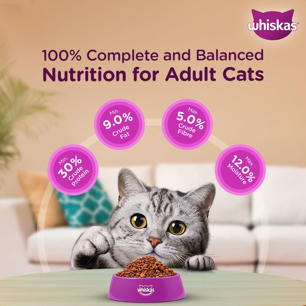 Whiskas Mackerel Dry Food For Adult Cat - Heads Up For Tails