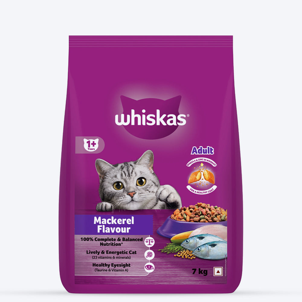 Whiskas Mackerel Dry Food For Adult Cat - Heads Up For Tails