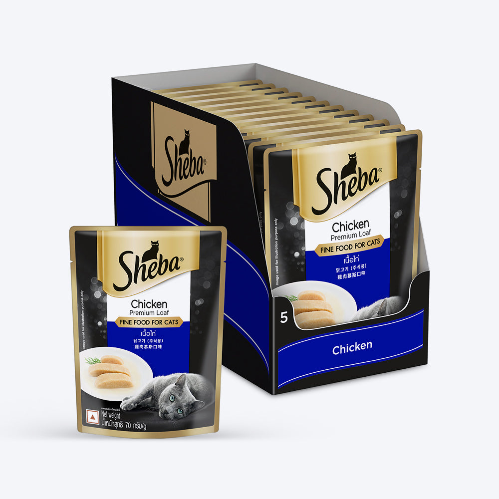 Sheba Rich Chicken Premium Loaf Adult Wet Cat Food - 70 g Packs_09