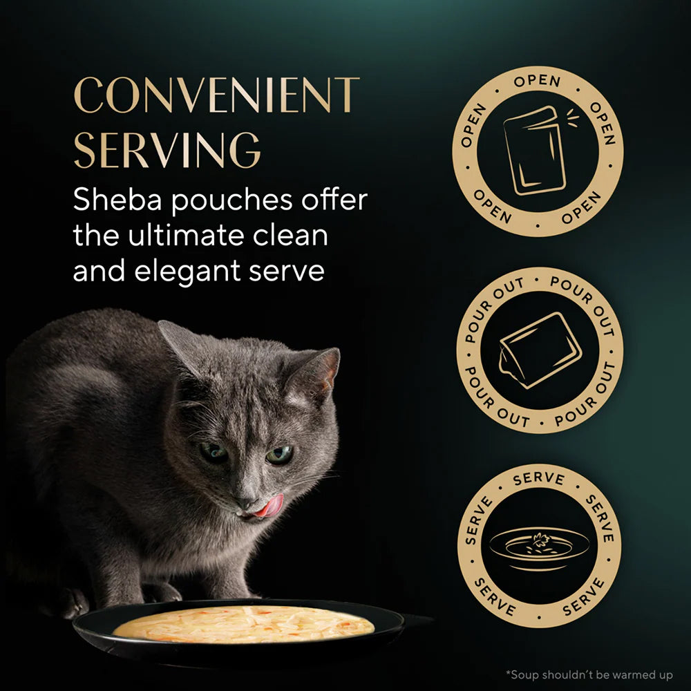 Sheba Soup With Chicken Wet Food For Cat - 40 gm x 4 pcs