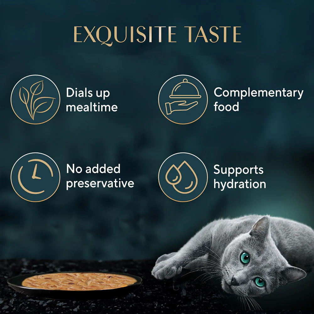 Sheba Soup With Tuna Wet Food For Cat - 40 gm x 4 pcs - Heads Up For Tails