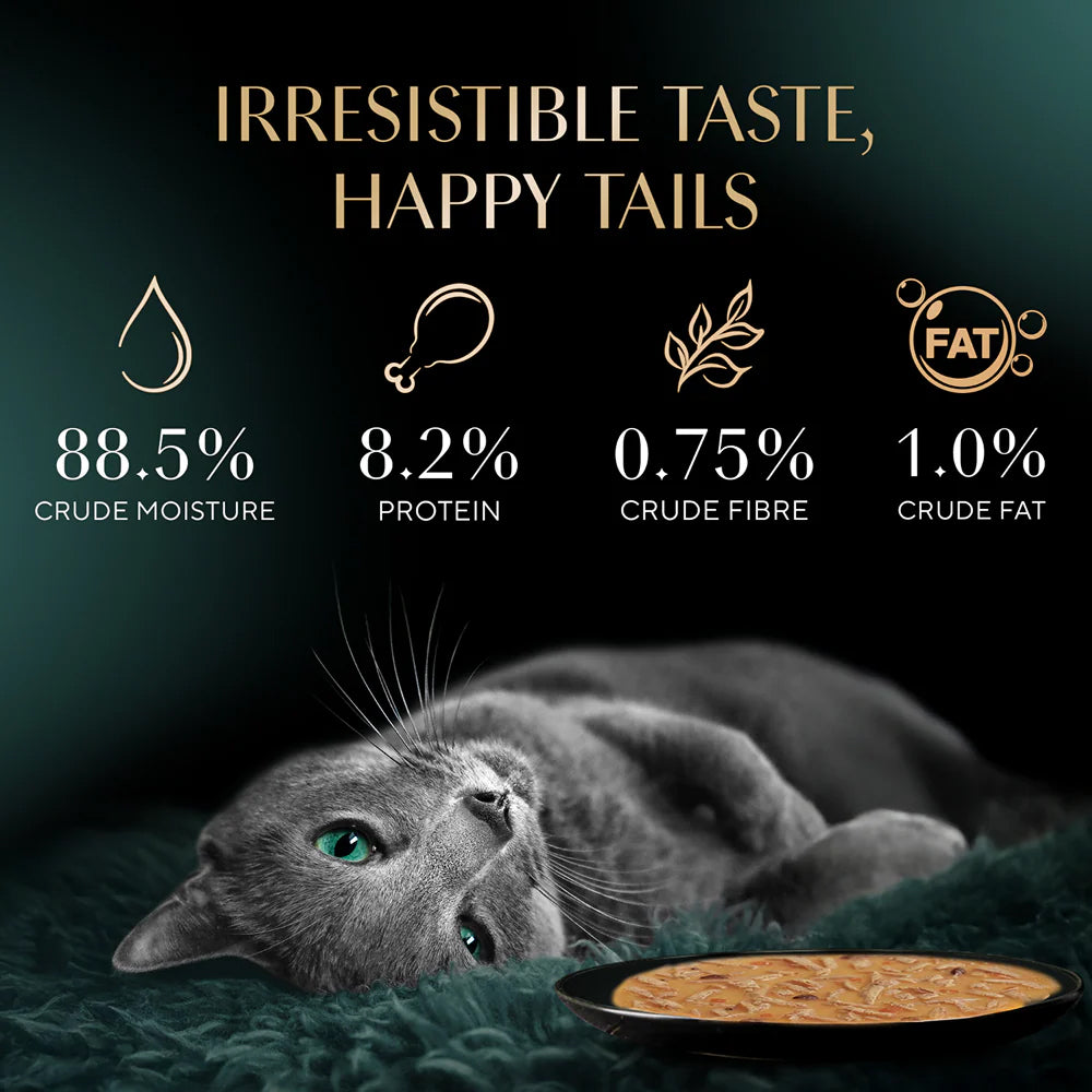 Sheba Soup With Tuna Wet Food For Cat - 40 gm x 4 pcs - Heads Up For Tails