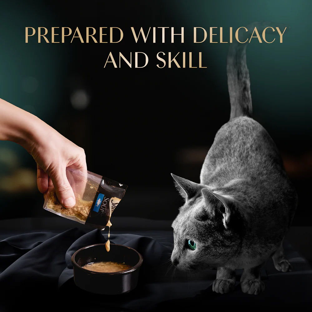Sheba Soup With Tuna Wet Food For Cat - 40 gm x 4 pcs - Heads Up For Tails